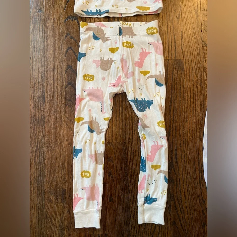 LOT- 7 pairs cotton pajama sets girl size 4T (14pcs total) sleepwear USED pjs